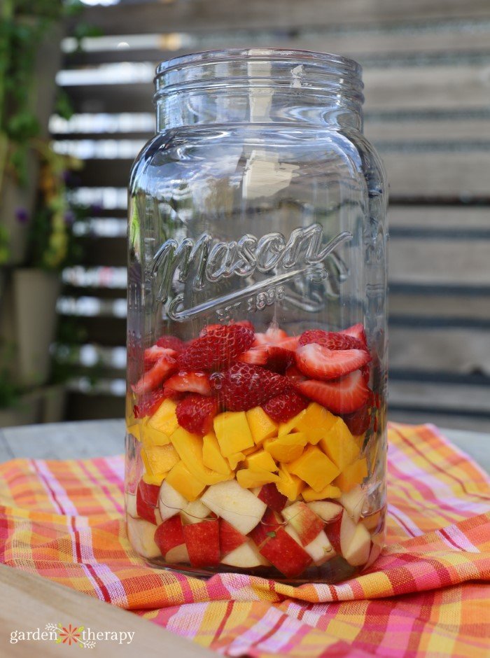 στρωματοποιημένα φρούτα Sangria